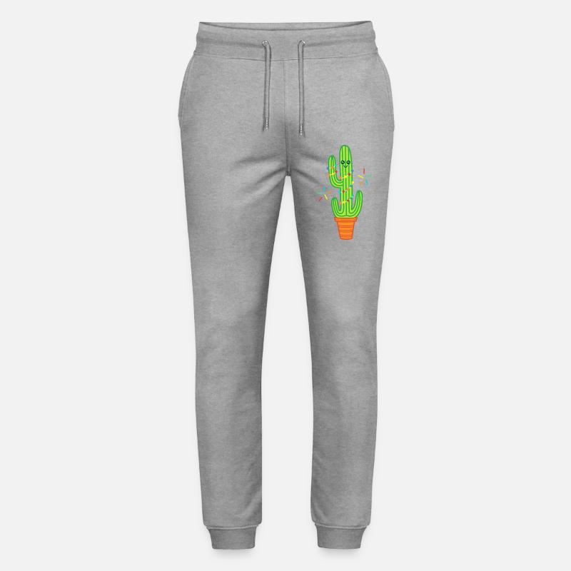 Mignonne bande dessinée Cactus Green - Pantalon de jogging bio MOVER Stanley/Stella unisexe - gris chiné