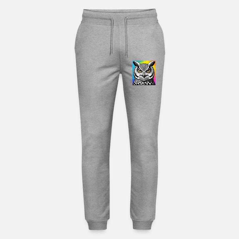 Eule - Stanley/Stella Unisex Bio Jogginghose Mover - Grau meliert