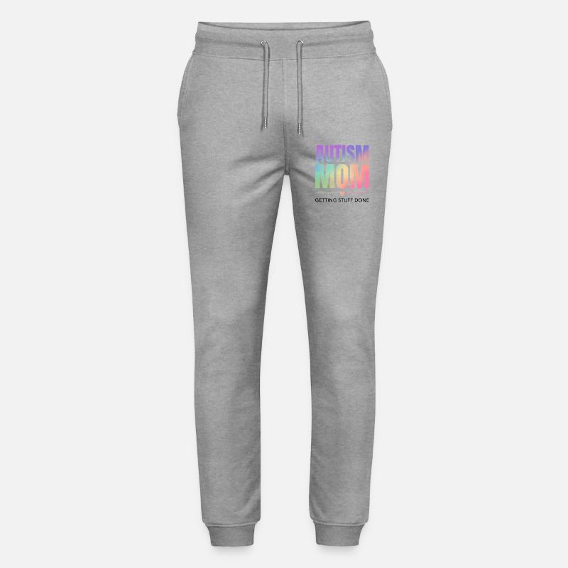 Autism Mom – Getting Stuff Done - Stanley/Stella Mover Unisex Organic Jogging Trousers - heather grey
