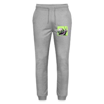 Escargot - Pantalon de jogging bio MOVER Stanley/Stella unisexe - gris chiné - Devant - Marisol (170cm) & Nik (191cm)