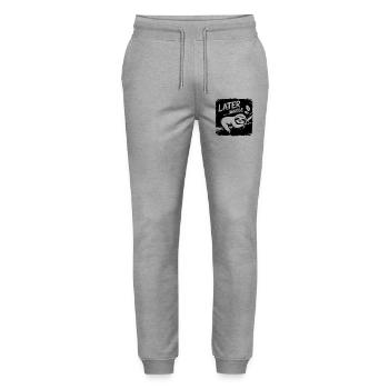 Funny sloth - maybe later - Stanley/Stella Mover Unisex Organic Jogging Trousers - heather grey - Front - Marisol (170cm) & Nik (191cm)