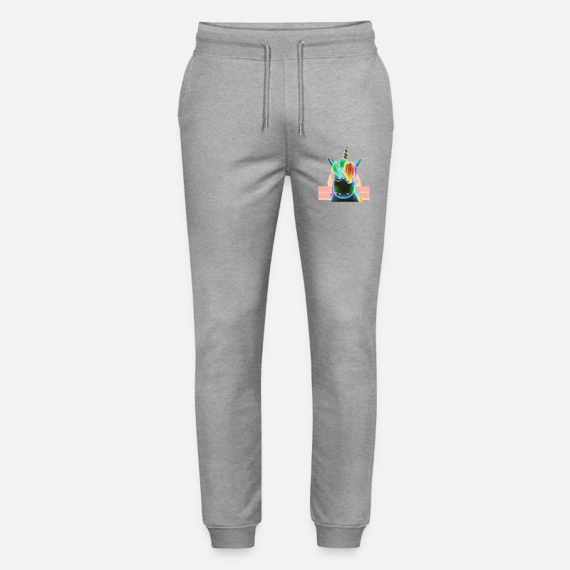 Regenbogen-Einhorn - Stanley/Stella Unisex Bio Jogginghose Mover  - Grau meliert