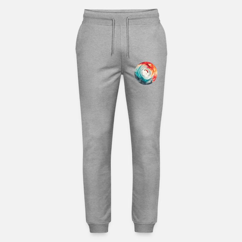 Geometrischer Wirbel Paragliding - Stanley/Stella Unisex Bio Jogginghose Mover  - Grau meliert