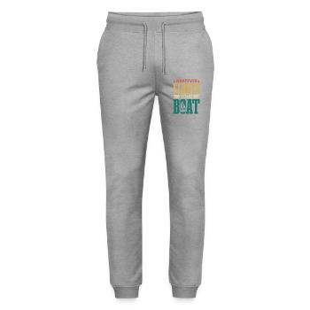Whatever Floats Your Boat Captain Sail Sailor - Stanley/Stella Unisex Bio Jogginghose Mover  - Grau meliert - Vorne - Marisol (170cm) & Nik (191cm)