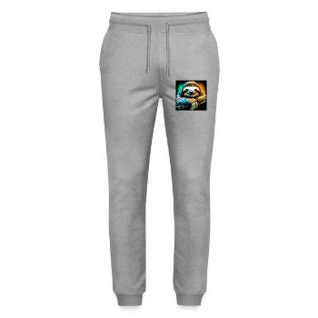 sloth - Stanley/Stella Mover Unisex Organic Jogging Trousers - heather grey - Front - Marisol (170cm) & Nik (191cm)
