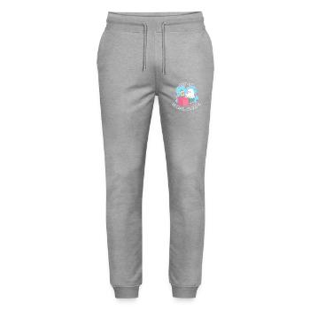 Its OK to Be Seen Trying - Stanley/Stella Mover Unisex Organic Jogging Trousers - heather grey - Front - Marisol (170cm) & Nik (191cm)