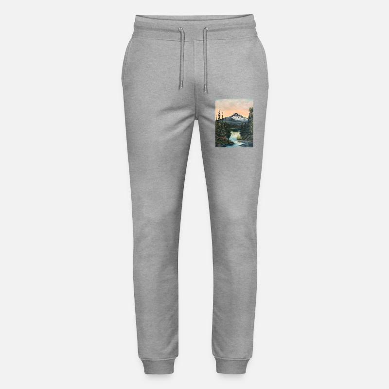 Bergsee im Abendlicht - Stanley/Stella Unisex Bio Jogginghose Mover  - Grau meliert