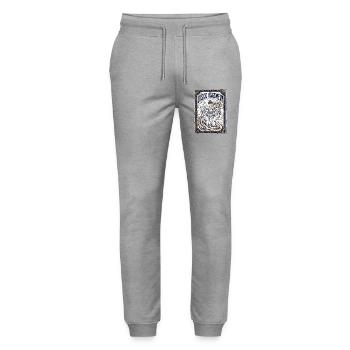 Esprit d’Alignement Cosmique - Pantalon de jogging bio MOVER Stanley/Stella unisexe - gris chiné - Devant - Marisol (170cm) & Nik (191cm)