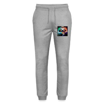 sloth - Stanley/Stella Mover Unisex Organic Jogging Trousers - heather grey - Front - Marisol (170cm) & Nik (191cm)