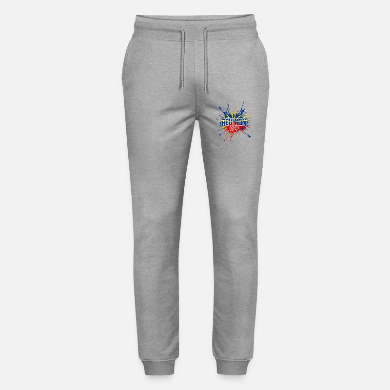 Splash Drapeau Réunion 974 - Pantalon de jogging bio MOVER Stanley/Stella unisexe - gris chiné