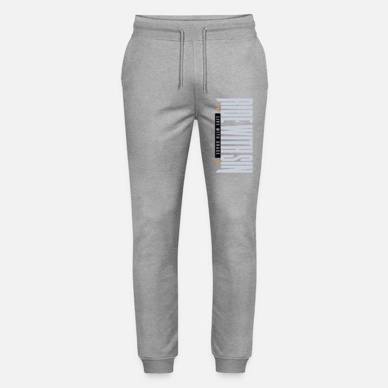 Les pécheurs vivent avec grâce - Pantalon de jogging bio MOVER Stanley/Stella unisexe - gris chiné