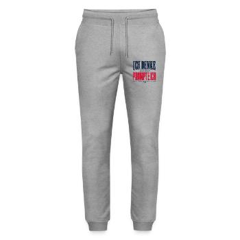 Ich Denke Also PromptIch - Stanley/Stella Unisex Bio Jogginghose Mover  - Grau meliert - Vorne - Marisol (170cm) & Nik (191cm)
