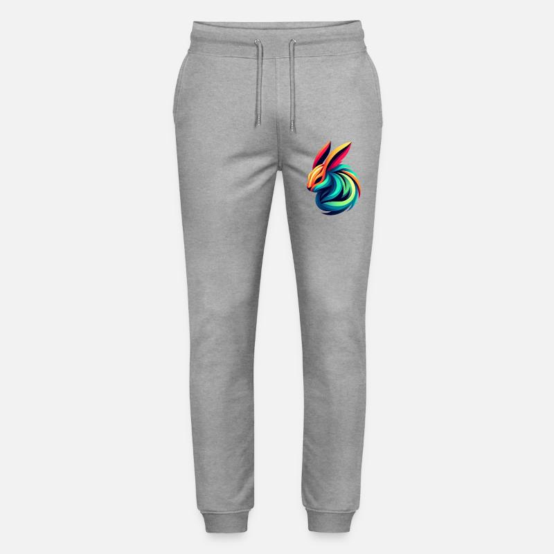 Lapin Couleur Éclatante - Pantalon de jogging bio MOVER Stanley/Stella unisexe - gris chiné