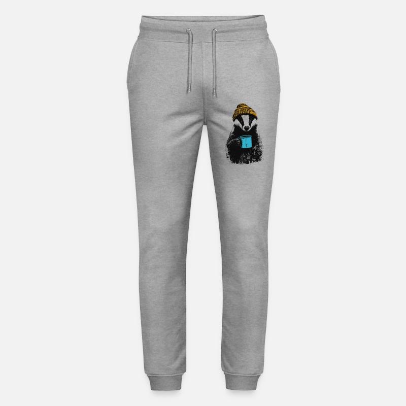 Kaffee Dachs - Stanley/Stella Unisex Bio Jogginghose Mover  - Grau meliert