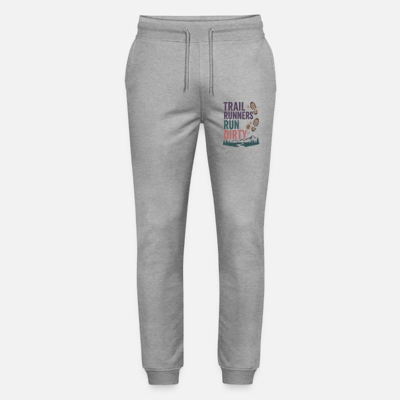 Trailrunner laufen schmutzig - Stanley/Stella Unisex Bio Jogginghose Mover  - Grau meliert
