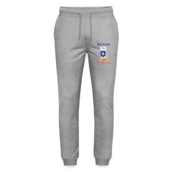 Collectionneur de cartes à collectionner, pas un joueur, je fais juste un échange - Pantalon de jogging bio MOVER Stanley/Stella unisexe - gris chiné - Devant - Marisol (170cm) & Nik (191cm)