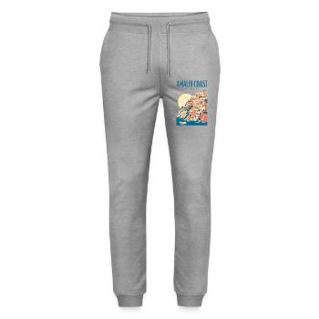 Amalfi Coast Summer Italy Vacation Travel Design - Stanley/Stella Unisex Bio Jogginghose Mover  - Grau meliert - Vorne - Marisol (170cm) & Nik (191cm)
