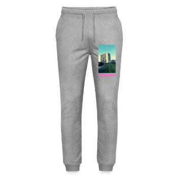 PELZERHAKEN _ OSTSEE _ NEUSTADT IN HOLSTEIN  - Stanley/Stella Unisex Bio Jogginghose Mover  - Grau meliert - Vorne - Marisol (170cm) & Nik (191cm)