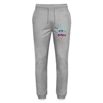 Father in Law of The K-Pop Birthday Girl - Stanley/Stella Unisex Bio Jogginghose Mover  - Grau meliert - Vorne - Marisol (170cm) & Nik (191cm)