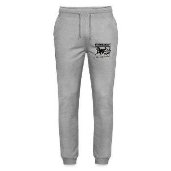 Berner Sennenhund Führungskraft Hundehalter Humor - Stanley/Stella Unisex Bio Jogginghose Mover  - Grau meliert - Vorne - Marisol (170cm) & Nik (191cm)