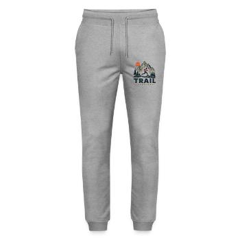 Course sur sentier - Pantalon de jogging bio MOVER Stanley/Stella unisexe - gris chiné - Devant - Marisol (170cm) & Nik (191cm)
