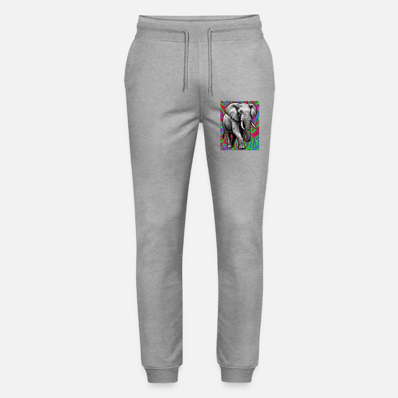 Elefant - Stanley/Stella Unisex Bio Jogginghose Mover - Grau meliert
