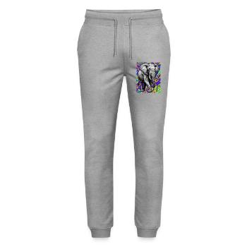 elephant - Stanley/Stella Mover Unisex Organic Jogging Trousers - heather grey - Front - Marisol (170cm) & Nik (191cm)