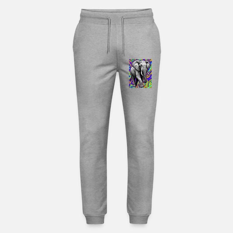 Elefant - Stanley/Stella Unisex Bio Jogginghose Mover - Grau meliert