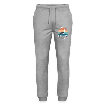 Nazca Tölpel Nazca Booby - Pantalon de jogging bio MOVER Stanley/Stella unisexe - gris chiné - Devant - Marisol (170cm) & Nik (191cm)