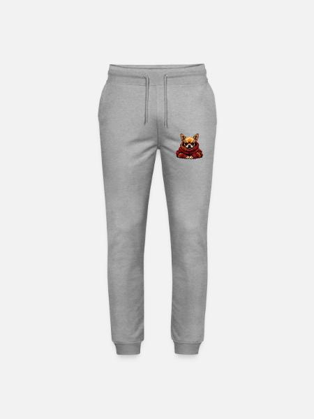 Chihuahua Winterkuschel mit Schal - Stanley/Stella Unisex Bio Jogginghose Mover  - Grau meliert