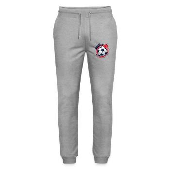 Norwegischer Fußball - Stanley/Stella Unisex Bio Jogginghose Mover  - Grau meliert - Vorne - Marisol (170cm) & Nik (191cm)
