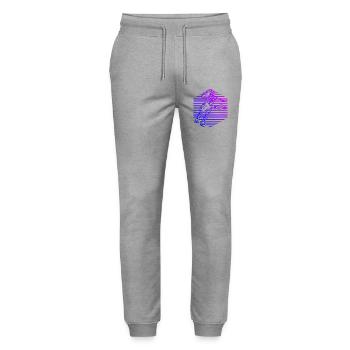 Cadeau pour joueur de pickleball pour les fans de pickleball pro - Pantalon de jogging bio MOVER Stanley/Stella unisexe - gris chiné - Devant - Marisol (170cm) & Nik (191cm)