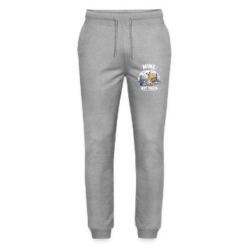 Mine Not Yours Möwe - Stanley/Stella Unisex Bio Jogginghose Mover  - Grau meliert - Vorne - Marisol (170cm) & Nik (191cm)