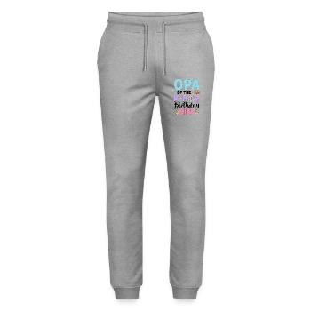 Grandpa of The K-Pop Birthday Girl - Stanley/Stella Mover Unisex Organic Jogging Trousers - heather grey - Front - Marisol (170cm) & Nik (191cm)