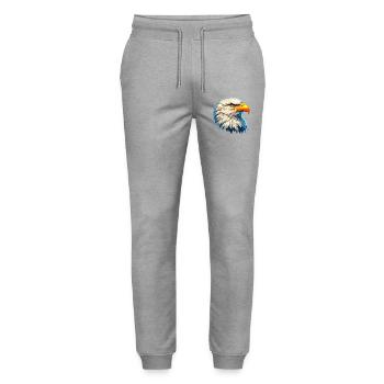 aigle - Pantalon de jogging bio MOVER Stanley/Stella unisexe - gris chiné - Devant - Marisol (170cm) & Nik (191cm)