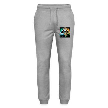 sloth - Stanley/Stella Mover Unisex Organic Jogging Trousers - heather grey - Front - Marisol (170cm) & Nik (191cm)