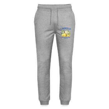 Limoncello Orchard Citrus Art - Stanley/Stella Mover Unisex Organic Jogging Trousers - heather grey - Front - Marisol (170cm) & Nik (191cm)