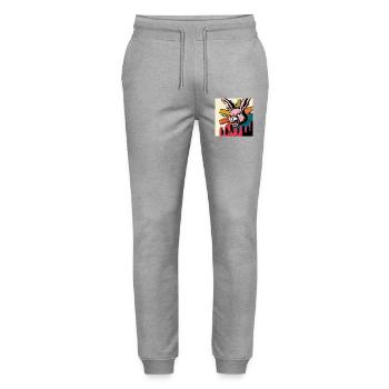 Evil Bunny Rampage - Stanley/Stella Unisex Bio Jogginghose Mover  - Grau meliert - Vorne - Marisol (170cm) & Nik (191cm)