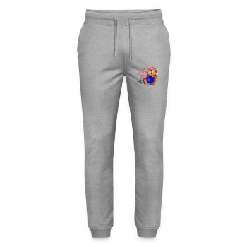 Neujahrskapybara - Stanley/Stella Unisex Bio Jogginghose Mover  - Grau meliert - Vorne - Marisol (170cm) & Nik (191cm)