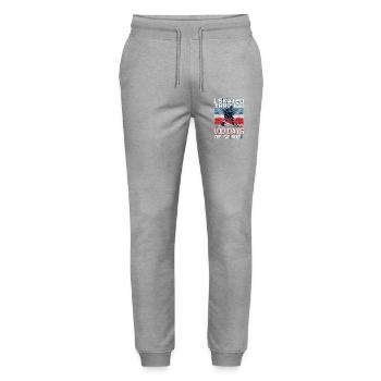 Eishockey I Skated Through 100 Days Of School - Stanley/Stella Mover Unisex Organic Jogging Trousers - heather grey - Front - Marisol (170cm) & Nik (191cm)