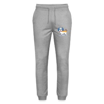 Cute Havanese (Comic/Colorful) - Stanley/Stella Mover Unisex Organic Jogging Trousers - heather grey - Front - Marisol (170cm) & Nik (191cm)