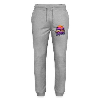 Ambiances rétro : Des décisions heureuses mais de mauvaises décisions - Pantalon de jogging bio MOVER Stanley/Stella unisexe - gris chiné - Devant - Marisol (170cm) & Nik (191cm)