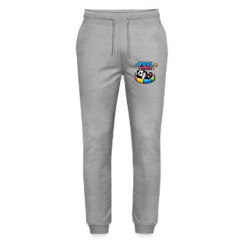 Pool Vibes Panda Relaxen - Stanley/Stella Unisex Bio Jogginghose Mover  - Grau meliert - Vorne - Marisol (170cm) & Nik (191cm)