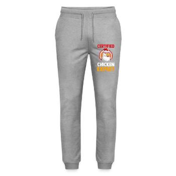 Élevage de coqs, volaille, poulet - Pantalon de jogging bio MOVER Stanley/Stella unisexe - gris chiné - Devant - Marisol (170cm) & Nik (191cm)