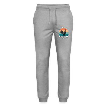Hahn Rooster - Stanley/Stella Mover Unisex Organic Jogging Trousers - heather grey - Front - Marisol (170cm) & Nik (191cm)