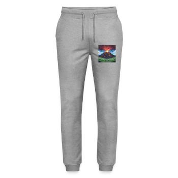 Collection de dessins animés GIDAGI Fitness - Pantalon de jogging bio MOVER Stanley/Stella unisexe - gris chiné - Devant - Marisol (170cm) & Nik (191cm)