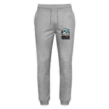 Shoreline Treasures Sonnenuntergang - Stanley/Stella Unisex Bio Jogginghose Mover  - Grau meliert - Vorne - Marisol (170cm) & Nik (191cm)