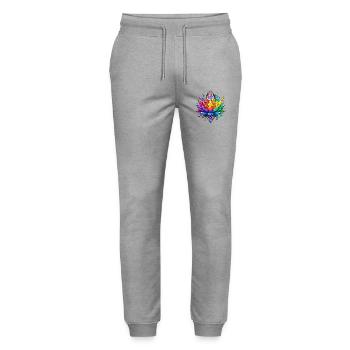 Lotus de Cristal Lumineux - Pantalon de jogging bio MOVER Stanley/Stella unisexe - gris chiné - Devant - Marisol (170cm) & Nik (191cm)