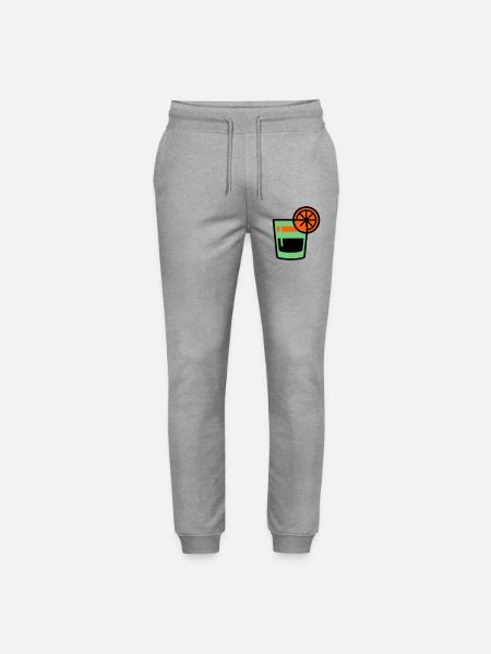 Cocktail Glas Logo - Stanley/Stella Unisex Bio Jogginghose Mover  - Grau meliert