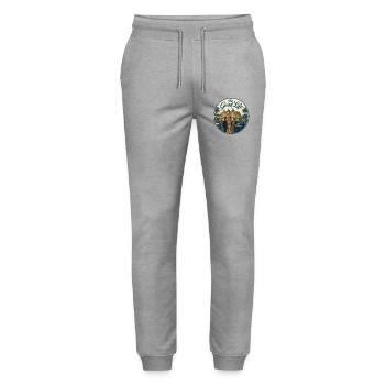 Cercle vintage du gala Good Life - Pantalon de jogging bio MOVER Stanley/Stella unisexe - gris chiné - Devant - Marisol (170cm) & Nik (191cm)